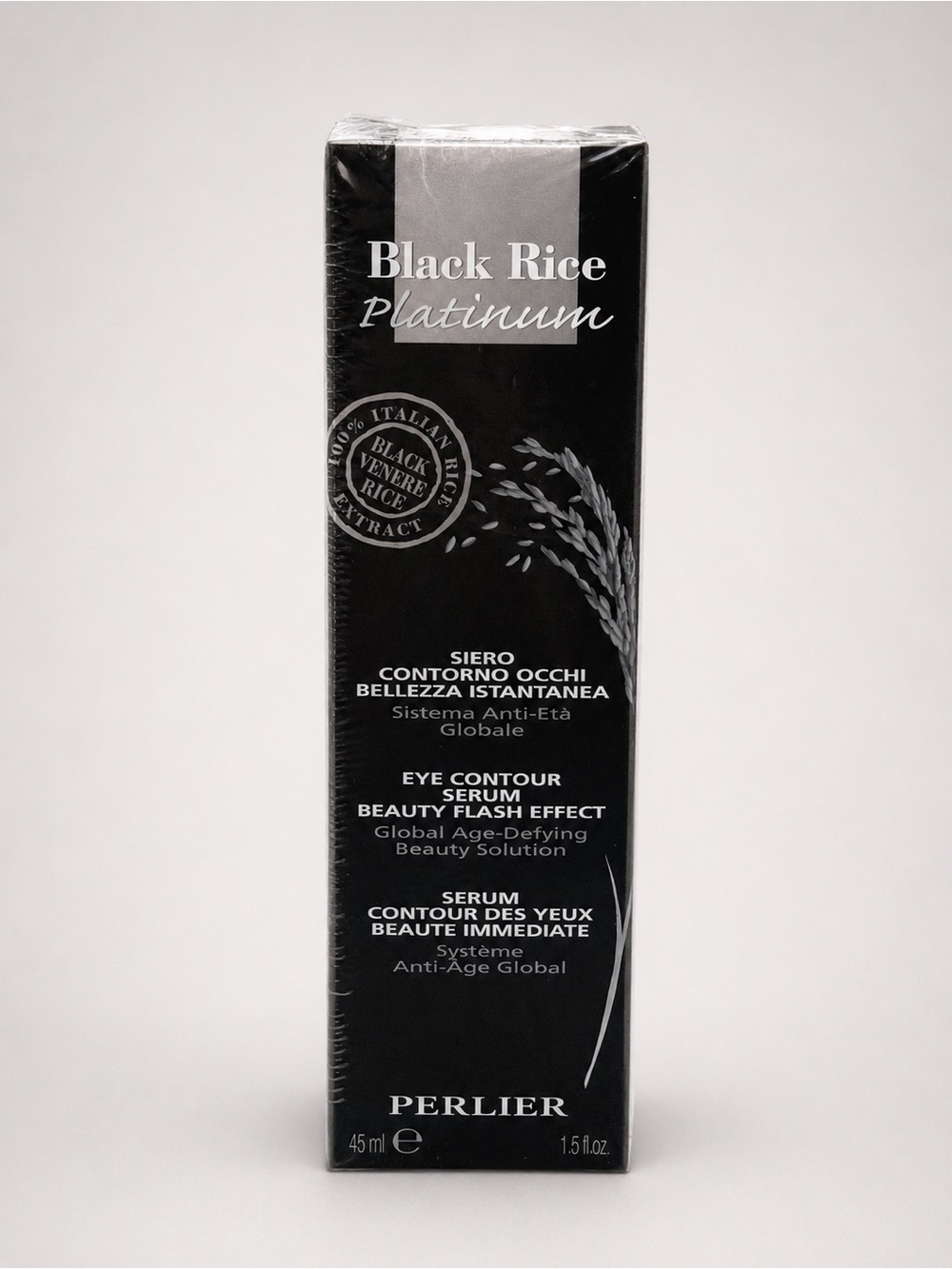 NEW Perlier Black Rice Platinum Eye Contour Serum 1.5 oz Sealed